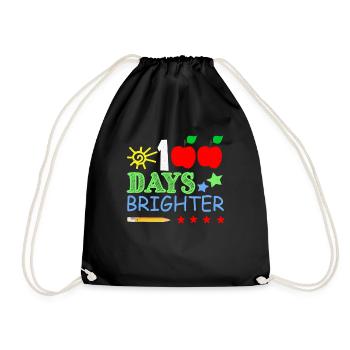 Crayon 100e jour plus lumineux 100 jours d’école - Sac de sport léger - noir - Devant