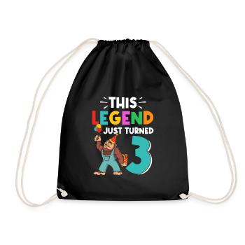 Bigfoot Party Supplies Dad Of The Birthday Crew - Drawstring Bag - black - Front