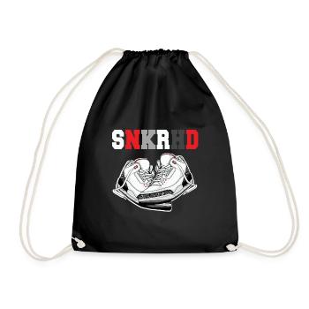 SNKRHD Awesome Retro Sneaker Head Designs - Turnbeutel - Schwarz - Vorne