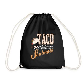 Taco Is My Soulmate Retro Taco Lover Designs - Turnbeutel - Schwarz - Vorne