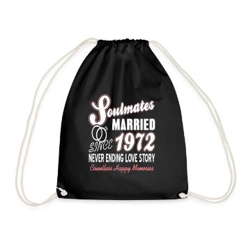 Soulmates Married Since 1972 Countless Memories - Turnbeutel - Schwarz - Vorne