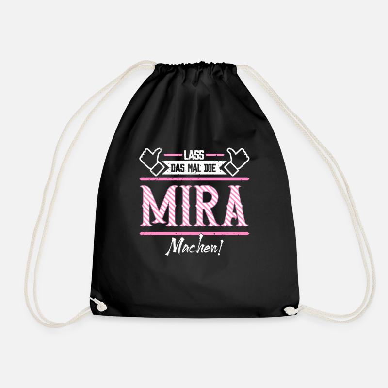 Mira Geschenkidee Geschenk Geburtstag - Turnbeutel - Schwarz