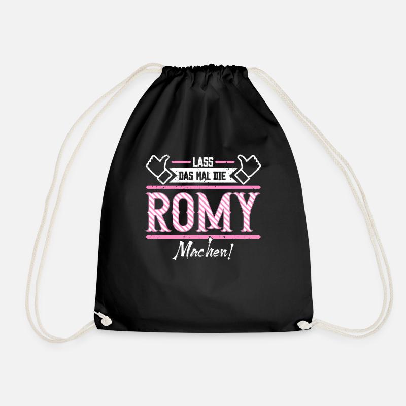 Romy Geschenkidee Geschenk Geburtstag - Turnbeutel - Schwarz