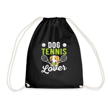 chien, amateur tennis, rigolote, sport, joueur, entraîneur - Sac de sport léger - noir - Devant