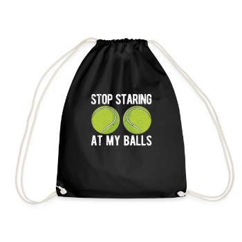 Drôles de joueurs de tennis-entraîneur-fan-gag regards - Sac de sport léger - noir - Devant