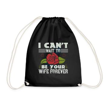 J’ai hâte d’être ta femme pour toujours - Sac de sport léger - noir - Devant