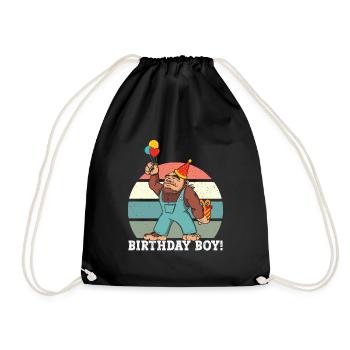 Bigfoot Party fournit Birthday Boy Sasquatch - Sac de sport léger - noir - Devant