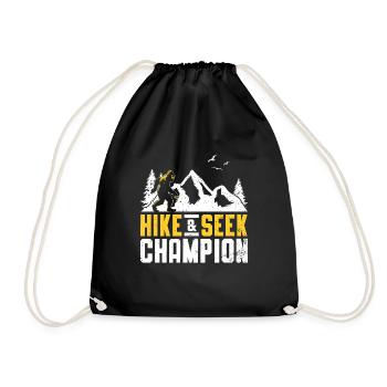 Bigfoot Party Supplies Hike And Seek Champion - Turnbeutel - Schwarz - Vorne