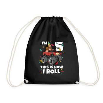 Bigfoot Party Supplies I’m 3 C’est comme ça que je roule - Sac de sport léger - noir - Devant