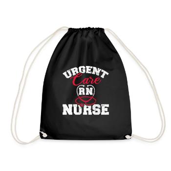 Urgent Care Nurse Clinical Registered Nursing RN H - Drawstring Bag - black - Front
