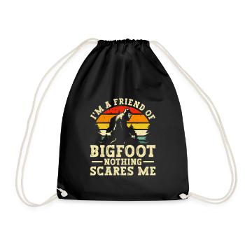 Bigfoot Party Supplies Dad Of The Birthday Crew - Drawstring Bag - black - Front