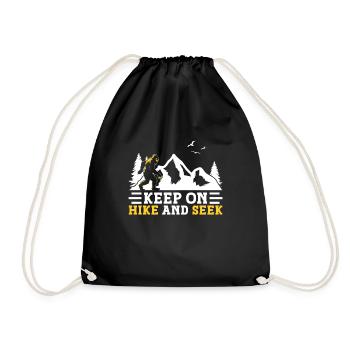 Bigfoot Party Supplies Keep On Hike And Seek - Drawstring Bag - black - Front