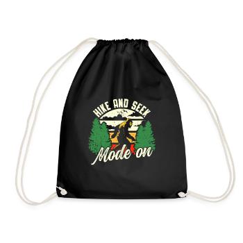 Bigfoot Party Supplies Hike And Seek Mode On - Drawstring Bag - black - Front