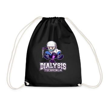 Dialysis Technician Kidney Doctor Nephrology Nurse - Drawstring Bag - black - Front