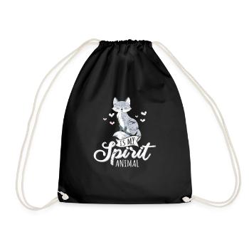 Arctic Foxes est mon animal spirituel Arctic Fox Girl F - Sac de sport léger - noir - Devant