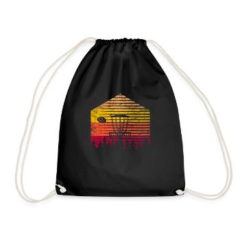 Rétro Vintage Disc Golf Flying Disc Sport Funny Fr - Sac de sport léger - noir - Devant