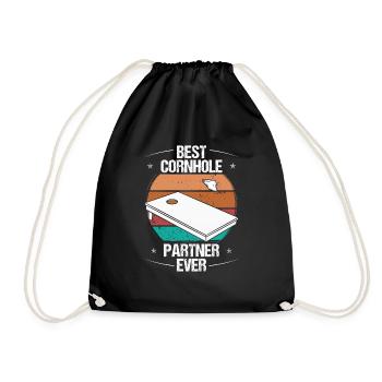 Cornhole Player Meilleur partenaire Cornhole jamais lancé - Sac de sport léger - noir - Devant