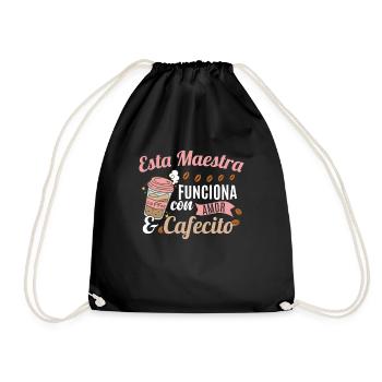 Spanish Teacher Coffee - Drawstring Bag - black - Front