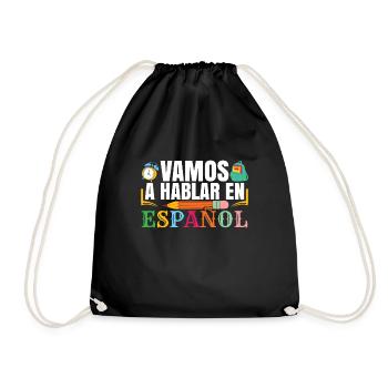 Spanish Class Teacher Bilingual School - Drawstring Bag - black - Front