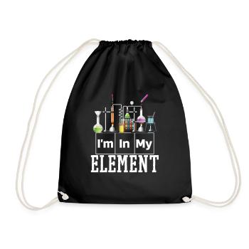 Je suis dans mon élément Chimie Science - Sac de sport léger - noir - Devant