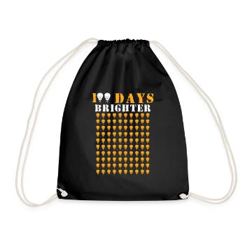 Élève 100e jour plus lumineux 100 jours d’école - Sac de sport léger - noir - Devant