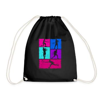 Joueur de tennis Silhouette Coach Fan Sport - Sac de sport léger - noir - Devant