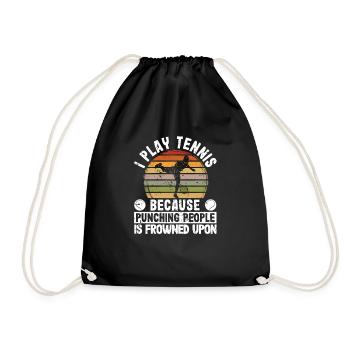 C'est marrant, je joue au tennis parce que c'est mal vu - Sac de sport léger - noir - Devant
