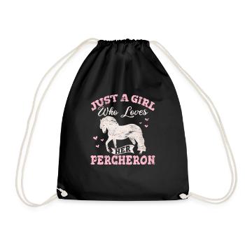 Percheron Horse Girl Loves Her Percheron Draft Hor - Sac de sport léger - noir - Devant