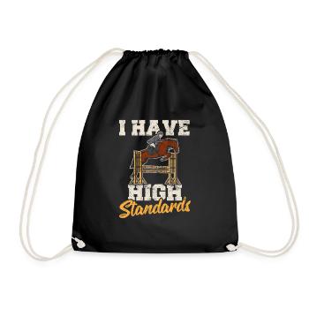 Amoureux des chevaux Saut d'obstacles équestre J'ai High St - Sac de sport léger - noir - Devant