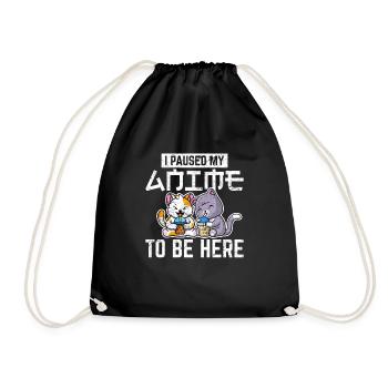 Chats Boba Thé Kawaii Chat Amoureux Bubble Milk Tea Dri - Sac de sport léger - noir - Devant