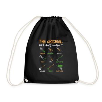 Funny Gardening Full-Body Workout Gardening Lover - Drawstring Bag - black - Front