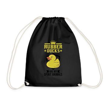 Rubber Duck Spirit Animal Squeaky Duck Bathing Duck - Sac de sport léger - noir - Devant