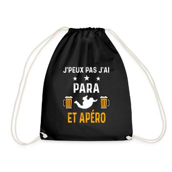 je peux pas j'ai para et apéro - Sac de sport léger - noir - Devant
