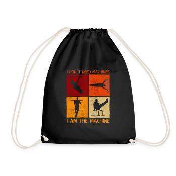 Je n’ai pas besoin de machines Calisthenics - Sac de sport léger - noir - Devant
