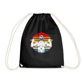 Rétro Vintage Calisthenics Sunset - Sac de sport léger - noir - Devant