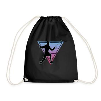Fencing Fencing Sport Fencing - Drawstring Bag - black - Front