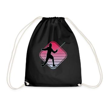 Fencing Fencing Sport Fencing - Drawstring Bag - black - Front