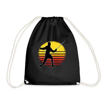 Fencing Fencing Sport Fencing - Drawstring Bag - black - Front