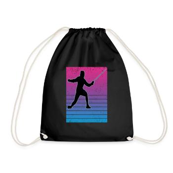 Fencing Fencing Sport Fencing - Drawstring Bag - black - Front