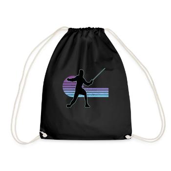 Fencing Fencing Sport Fencing - Drawstring Bag - black - Front