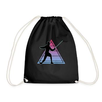 Fencing Fencing Sport Fencing - Drawstring Bag - black - Front