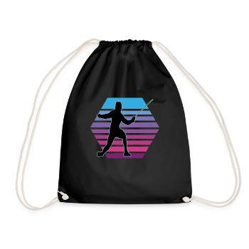 Fencing Fencing Sport Fencing - Drawstring Bag - black - Front