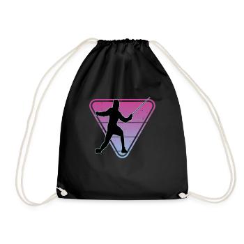 Fencing Fencing Sport Fencing - Drawstring Bag - black - Front