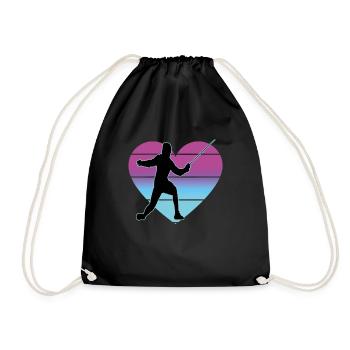 Fencing Fencing Sport Fencing - Drawstring Bag - black - Front