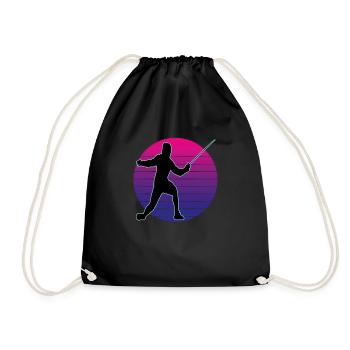 Fencing Fencing Sport Fencing - Drawstring Bag - black - Front