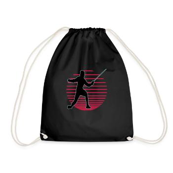 Fencing Fencing Sport Fencing - Drawstring Bag - black - Front