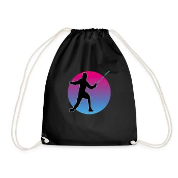 Fencing Fencing Sport Fencing - Drawstring Bag - black - Front