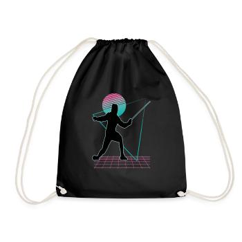 Fencing Fencing Sport Fencing - Drawstring Bag - black - Front