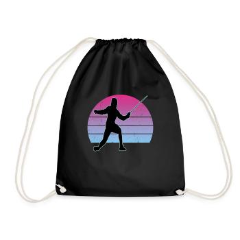 Fencing Fencing Sport Fencing - Drawstring Bag - black - Front