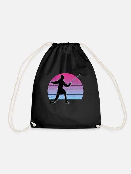 Fencing Fencing Sport Fencing - Drawstring Bag - black